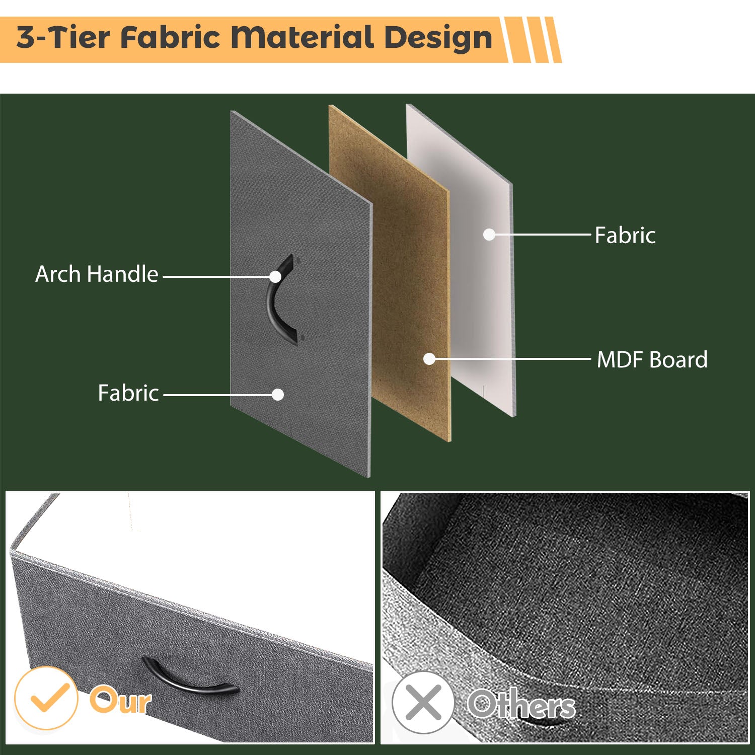 LIFERECORD 8 Drawers Dresser, Fabric Closet Chests Storage Organizer Tower with Wooden Top Metal Frame for Bedroom Living Room Hallway Entryway, Grey