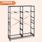 ACCVER Dresser for Bedroom 12 Storage drawer, Fabric Closet Chests Organizer Tower with Wooden Top Metal Frame for Living Room Hallway Entryway