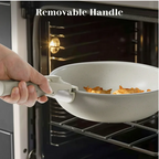 LIFERECORD 12-Piece Nonstick Pots and Pans Set, Granite Coating Cookware Set with Detachable Handle, Induction Compatible, Oven & Dishwasher Safe, Includes Frying Pans, Saucepan & Utensils Beige