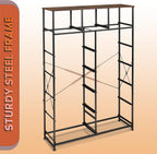 ACCVER 13-Drawer Fabric Dresser with Wood Top & Metal Frame, Closet and Chest for Bedroom, Clothes Storage Organizer, for Living Room, Apartment,Brown