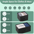 ACCVER 9-Drawer Fabric Dresser with Wood Top & Metal Frame, Closet and Chest for Bedroom, Clothes Storage Organizer, for Living Room, Apartment,Black