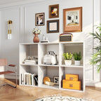 LIFERECORD 6 Cube Storage Organizer, 11x11 Cube Bookshelf with 3 Removable Back Panels, Open Cube Shelf for Living Room, Bedroom, Home Office, Kids Room, 35.9" L x 11.6" W x 23.2" H White