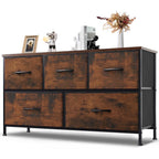 Airdown Dresser with Fabric Drawers, Multi-Purpose Nightstand and Storage Organizer for Adult and Child, Chest of Drawers for Bedroom, Closet, Living Room, Hallway