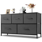 Airdown Dresser with Fabric Drawers, Multi-Purpose Nightstand and Storage Organizer for Adult and Child, Chest of Drawers for Bedroom, Closet, Living Room, Hallway