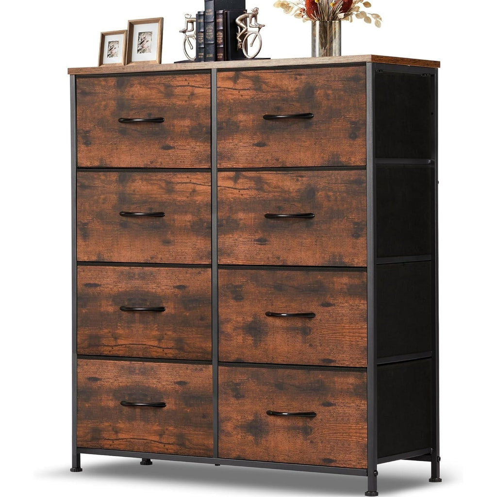 Airdown Dresser with Fabric Drawers, Multi-Purpose Nightstand and Storage Organizer for Adult and Child, Chest of Drawers for Bedroom, Closet, Living Room, Hallway