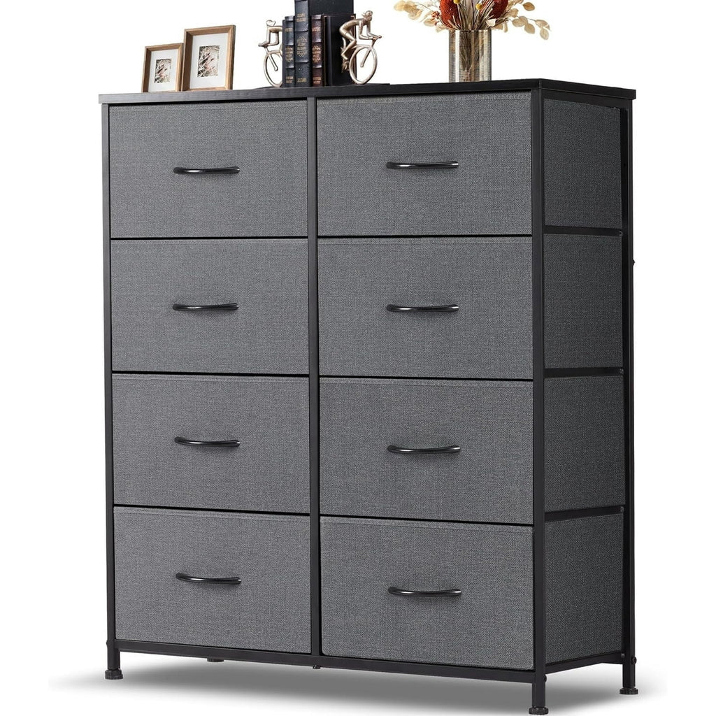 Airdown Dresser with Fabric Drawers, Multi-Purpose Nightstand and Storage Organizer for Adult and Child, Chest of Drawers for Bedroom, Closet, Living Room, Hallway