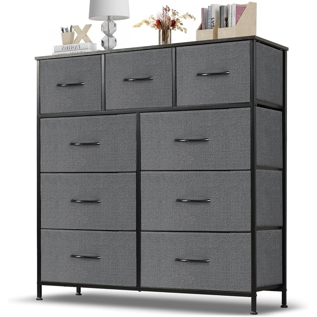 Airdown Dresser with Fabric Drawers, Multi-Purpose Nightstand and Storage Organizer for Adult and Child, Chest of Drawers for Bedroom, Closet, Living Room, Hallway