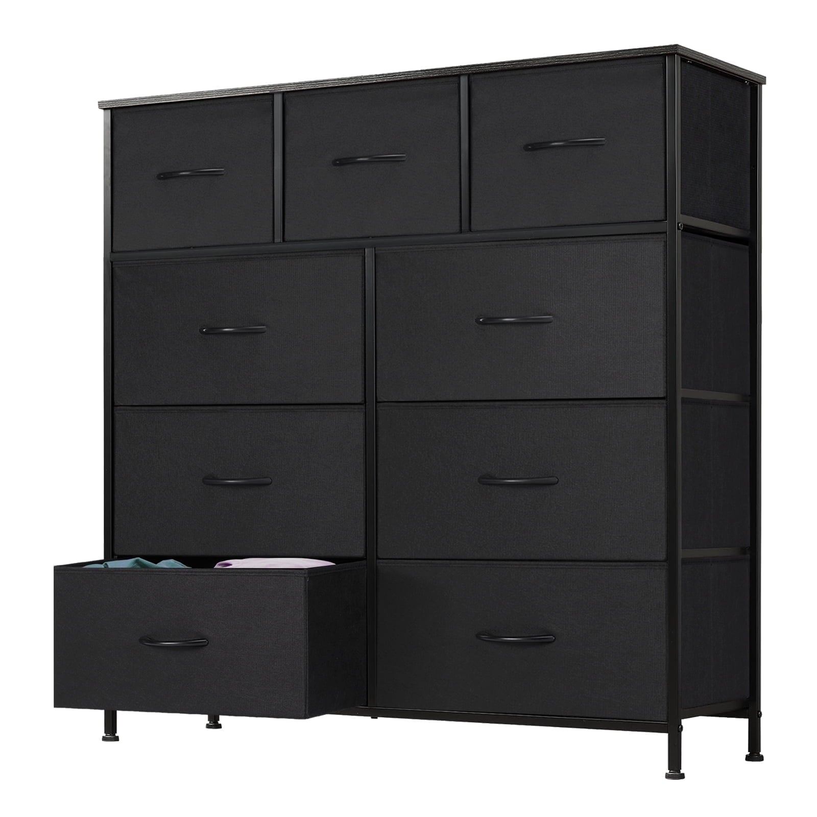 Airdown Dresser with Fabric Drawers, Multi-Purpose Nightstand and Storage Organizer for Adult and Child, Chest of Drawers for Bedroom, Closet, Living Room, Hallway