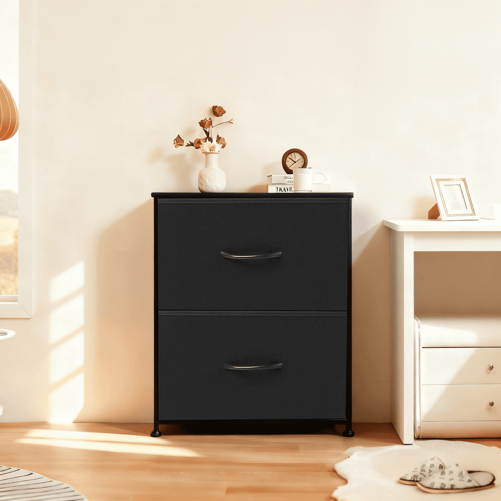 Airdown Dresser with Fabric Drawers, Multi-Purpose Nightstand and Storage Organizer for Adult and Child, Chest of Drawers for Bedroom, Closet, Living Room, Hallway