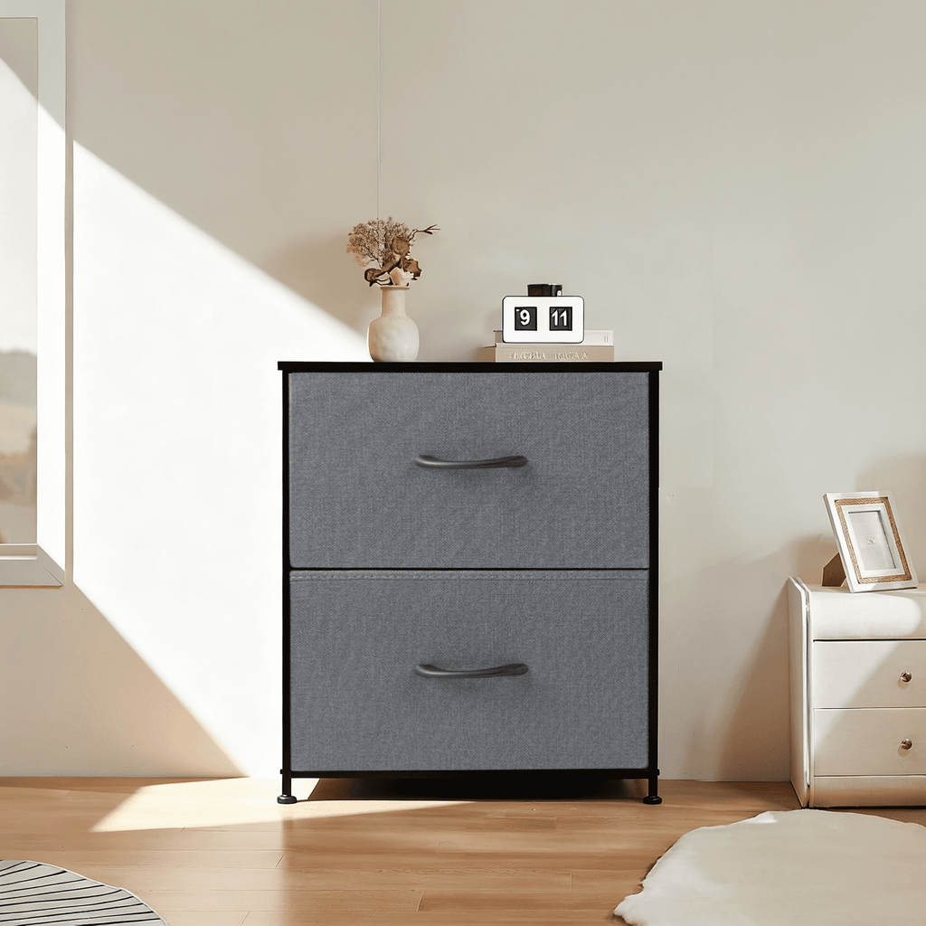 Airdown Dresser with Fabric Drawers, Multi-Purpose Nightstand and Storage Organizer for Adult and Child, Chest of Drawers for Bedroom, Closet, Living Room, Hallway