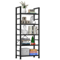 LIFERECORD 5 Tier BookShelf, Free Standing Storage Shelving Unit for Living Room/Bathroom/Office/Garage, Adjustable, Easy Assembly, Black