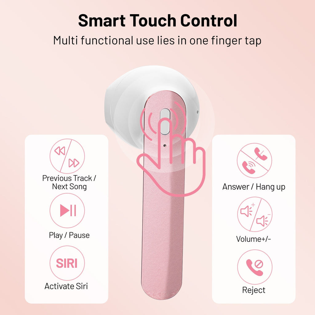 Wireless Headphones with 40Hrs Battery Life, Deep Bass, Wireless Charging Case, LED Display, Waterproof Mic - For Phone, Tablet, TV