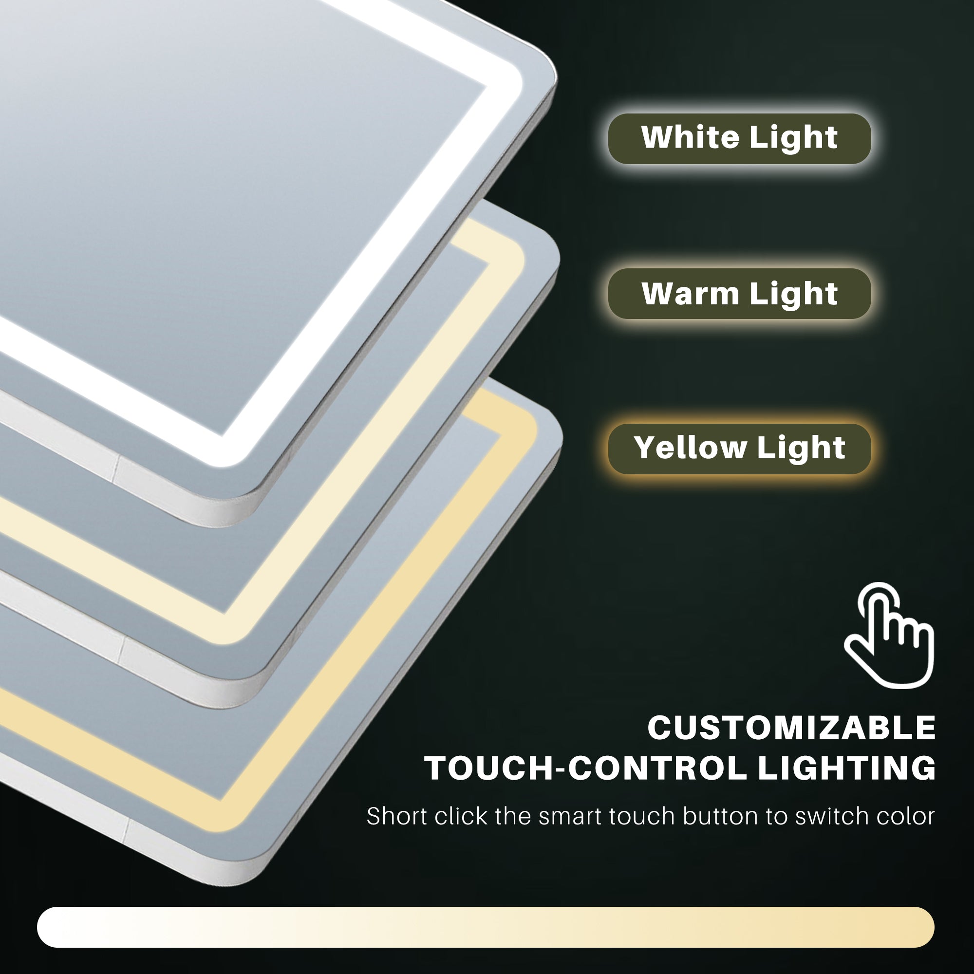 ACCVER 16"x60" Full Length Standing Mirror w/LED Lights - 3 Color Modes, Durable Aluminum Frame & Tempered Glass, Lean-to or Wall Mount for Bedroom/Dressing Room/Living Room, Rectangle