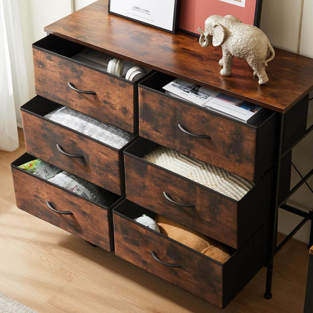 My Depot Bedroom Dresser with 6 Fabric Drawers
Brown
SPMD-CAB-6BC-RUST