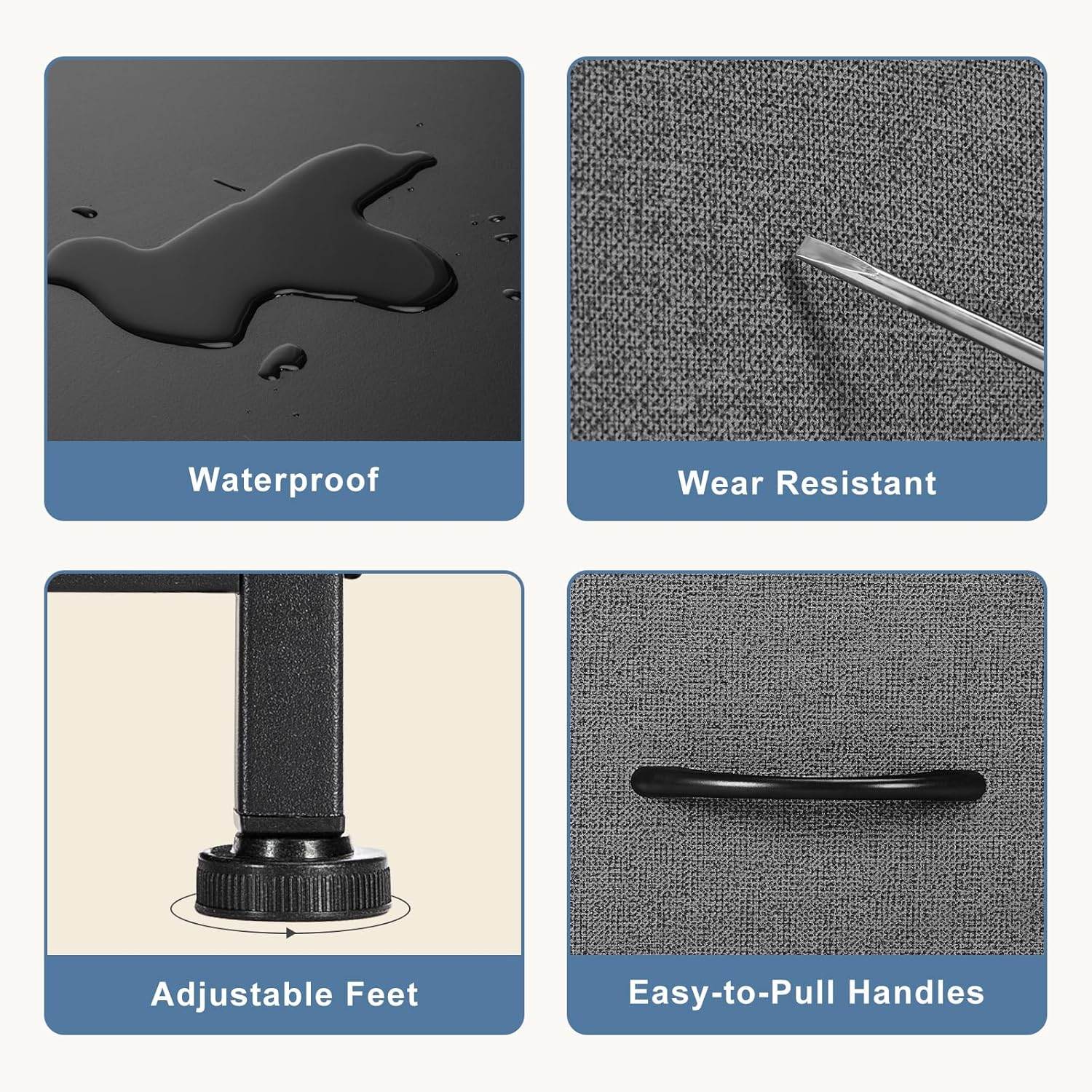 My Depot Bedroom Dresser with 6 Fabric Drawers 
Waterproof
Wear Resistant
Adjustable Feet
Easy-to-Pull Handles