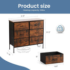 My Depot Bedroom Dresser with 6 Fabric Drawers 
Product size