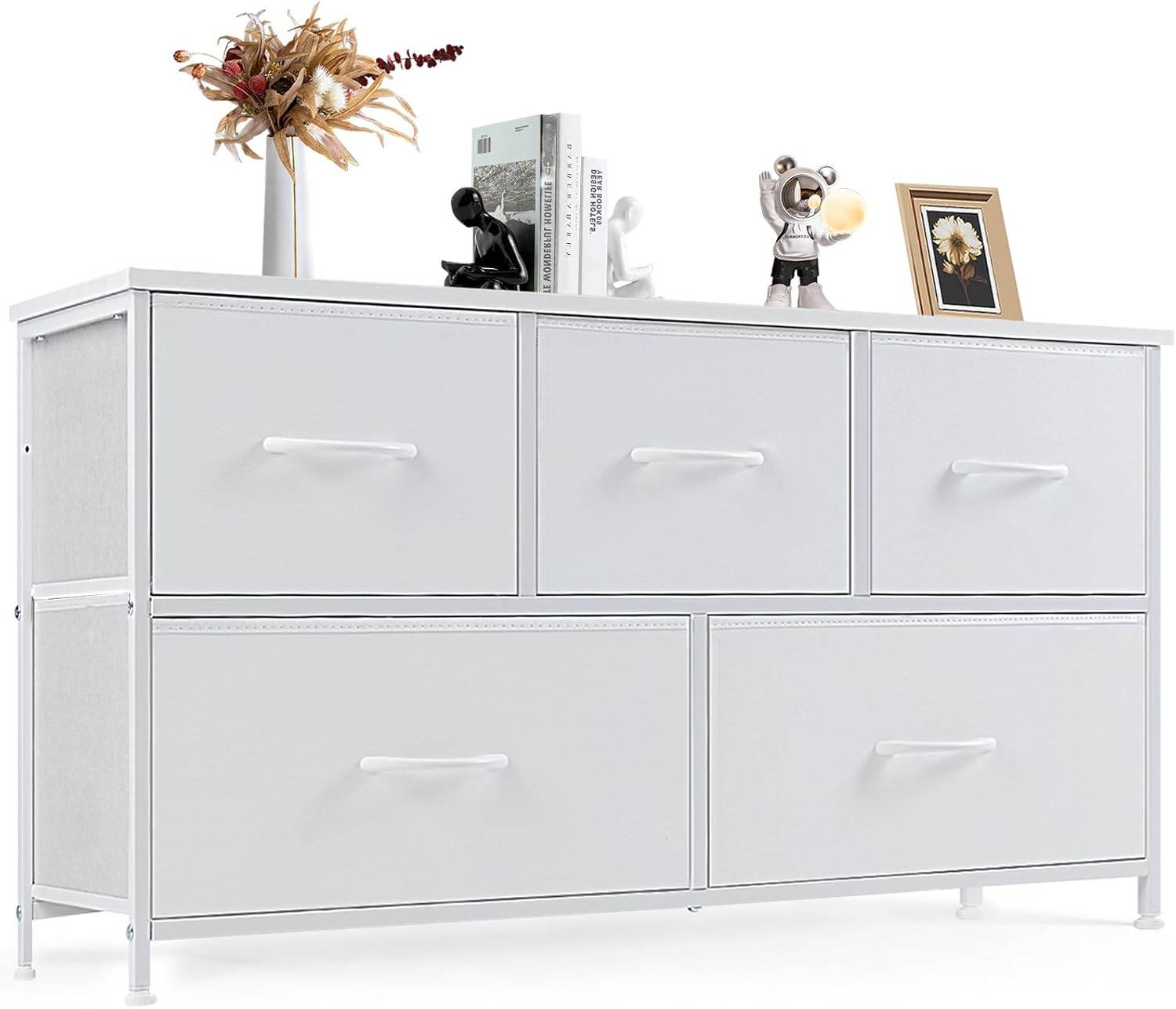 My Depot Dresser with 5 Fabric Drawers 
White
SPMD-CAB-5BC-WT