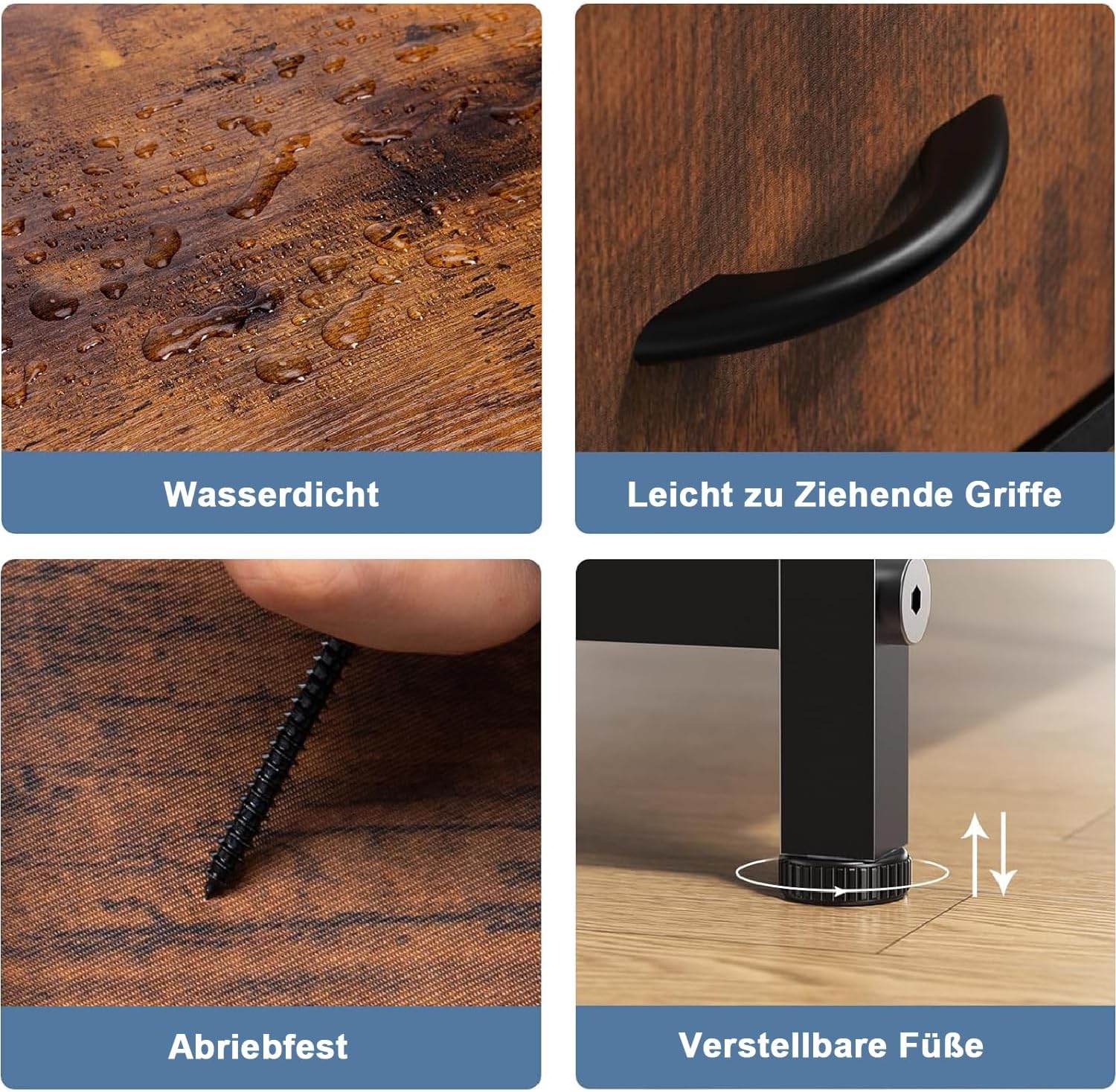 My Depot Bedroom Dresser with 8 Fabric Drawers 
Wasserdicht
Leicht zu Ziehende Griffe
Abriebfest
Verstellbare FuBe