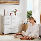 My Depot Bedroom Dresser with 8 Fabric Drawers 
White
SPMD-CAB-8BC-WT
