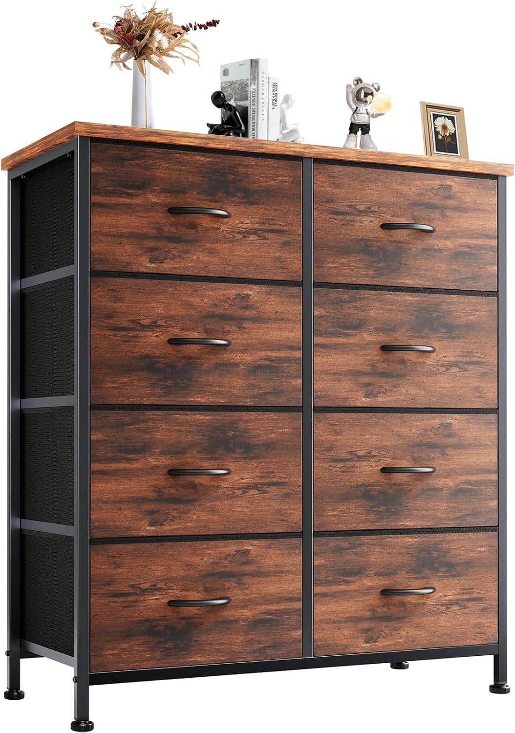 My Depot Bedroom Dresser with 8 Fabric Drawers 
Brown
SPMD-CAB-8BC-RUST