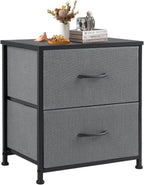 My Depot Nightstand with 2 Fabric Drawers 
Light Gray
SPMD-CAB-2BC-GY