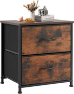 My Depot Nightstand with 2 Fabric Drawers 
Brown Version 2
SPMD-CAB-2BC-RUST
