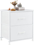 My Depot Nightstand with 2 Fabric Drawers 
White
SPMD-CAB-2BC-WT