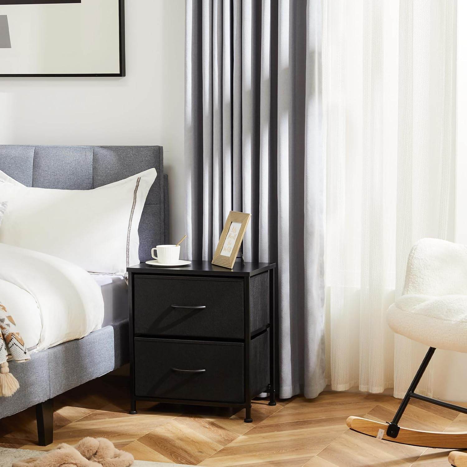 My Depot Nightstand with 2 Fabric Drawers 
Black Version 2
SPMD-CAB-2BC-BK