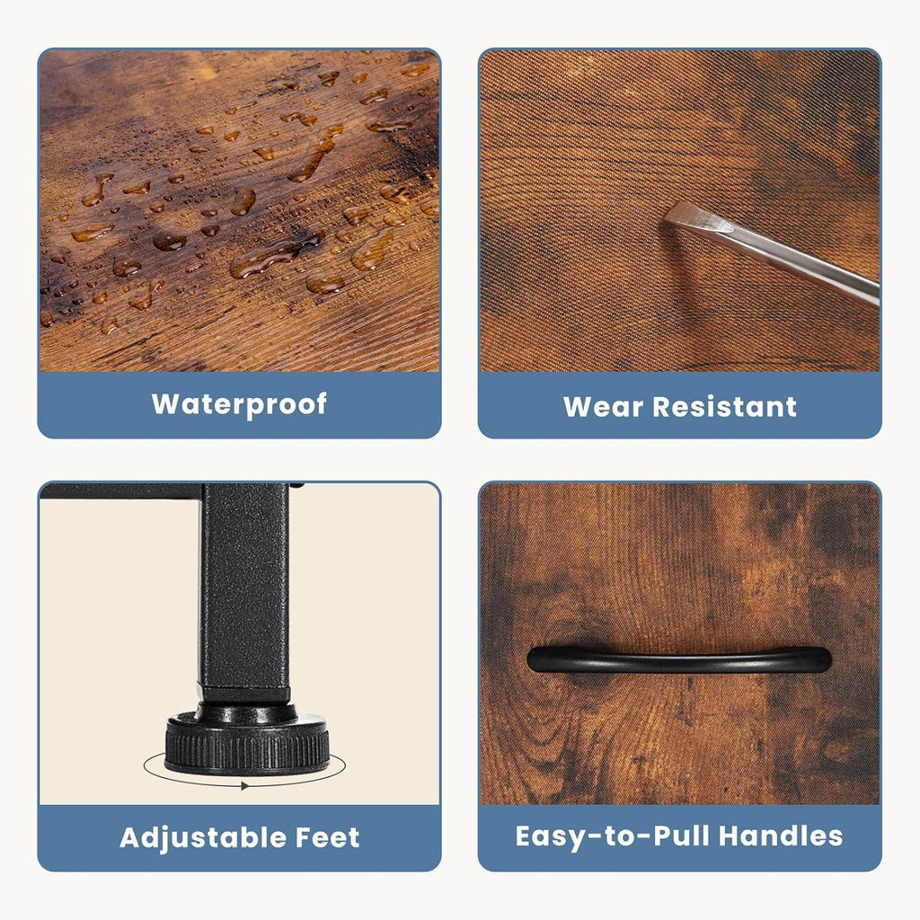 My Depot Nightstand with 2 Fabric Drawers 
Waterproof
Wear Resistant
Adjustable Feet
Easy-to-Pull Handles