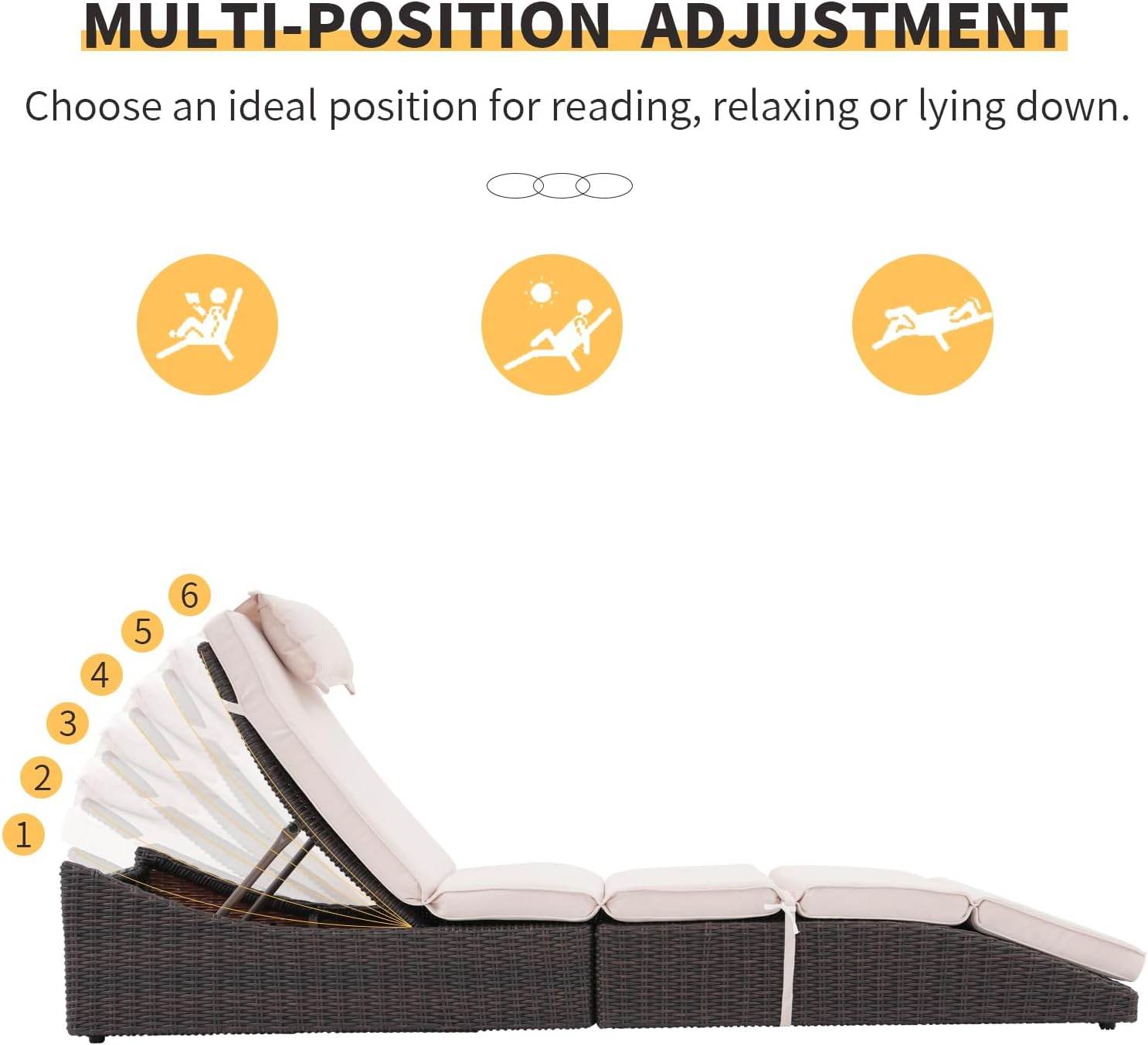 My Depot Outdoor Lounge Chair
MULTI-POSITION ADJUSTMENT