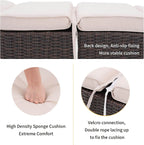 My Depot Outdoor Lounge Chair PE Wicker Rattan Backrest Pool Lounge Chair 
Back design, Anti-slip fixingMore stable cushion
High Density Sponge Cushion
Extreme Comfort
Velcro connection,Double rope lacingupto fix the cushion