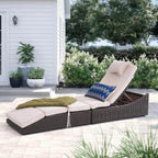 My Depot Outdoor Lounge Chair PE Wicker Rattan Backrest Pool Lounge Chair 
Beige
SPMD-0L02BE