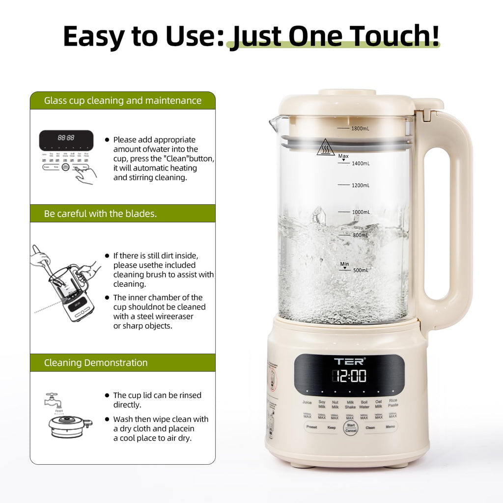 MyDepot 10 in 1 Nut Milk Maker
Easy to Use: Just One Touch!