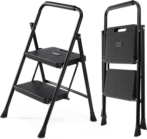 MyDepot 2 Step Ladder Portable Foldable Footrest