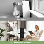 Shelf 5-Tier Modern Industrial Corner Storage Rack with Steel Shelves for Bedroom, Living Room, Kitchen or Home Office