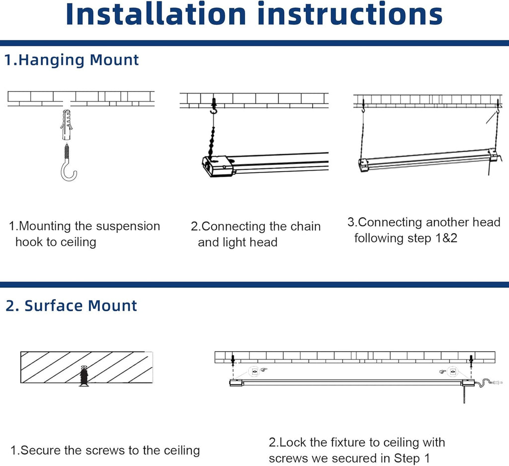 MyDepot Bay Lighting 
Installation instructions