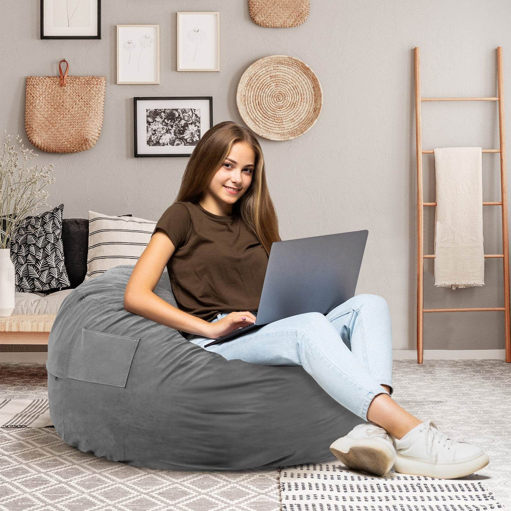 Bean Bag Sofa with Soft Removable Cover, Extra Large Comfortable Round Shape for Living Room Bedroom College Dormitory