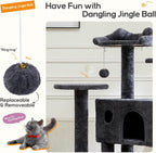 Cat Climbing Frame 54 Inch Cat Tower for Indoor Cats with Scratching Post, Cat Playhouse, Large Cat Condo