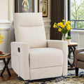 Swivel Recliner with Oversized Footrest, High Back, Deep Cushioned Seat for Living Room