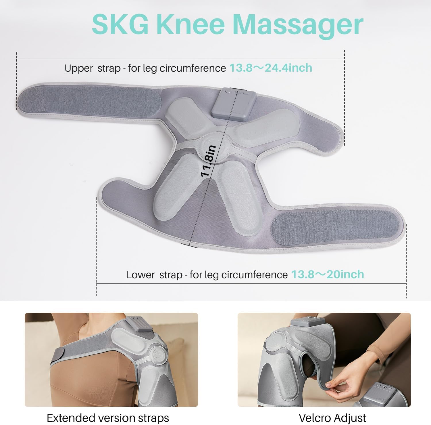 Cordless Knee Massager with Heat and Vibration to Relieve Knee Pain