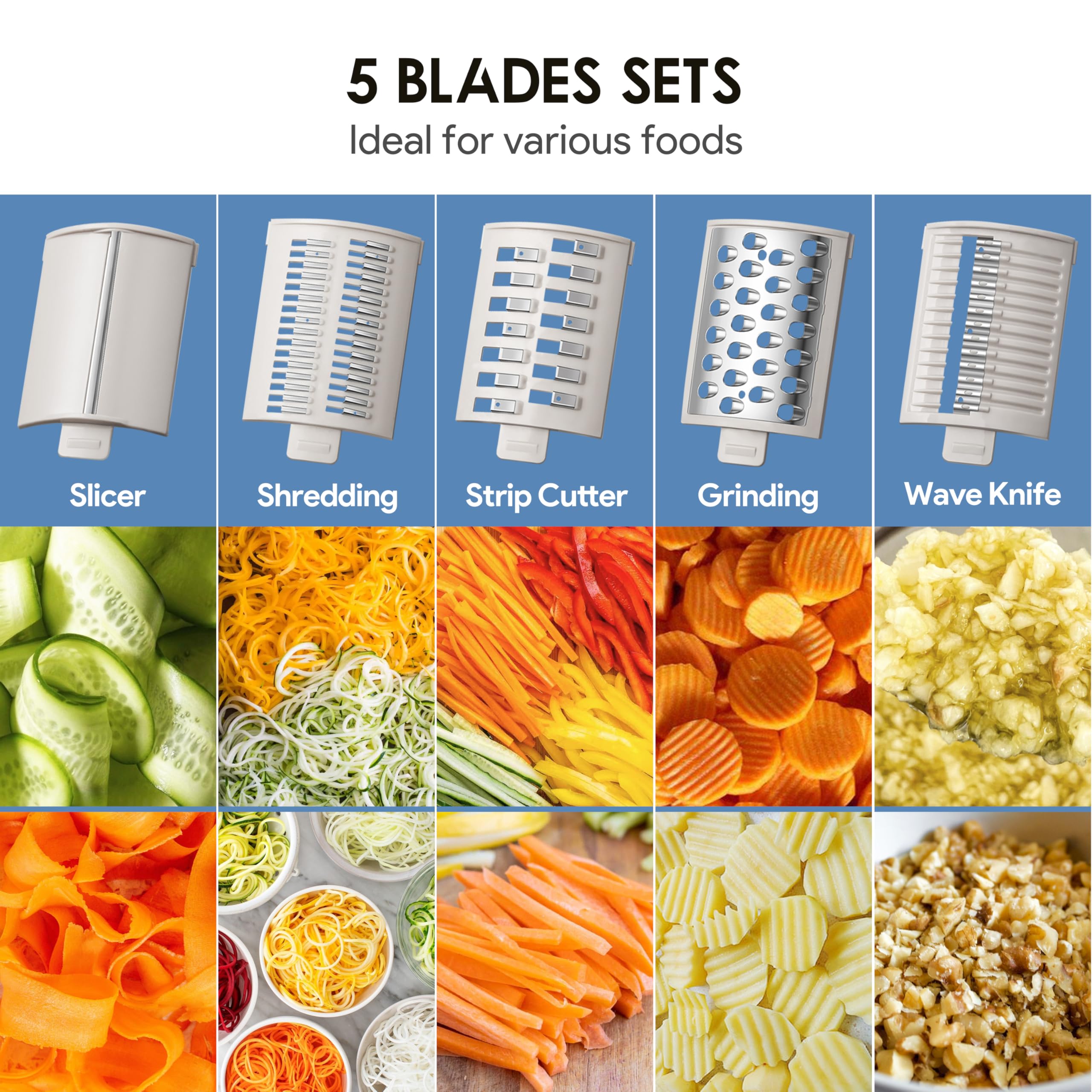 MyDepot Electric Cheese Grater
5 BLADES SETS