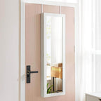 Jewelry Cabinet with Full-Length Mirror 47.2 Inches Large Storage Lockable