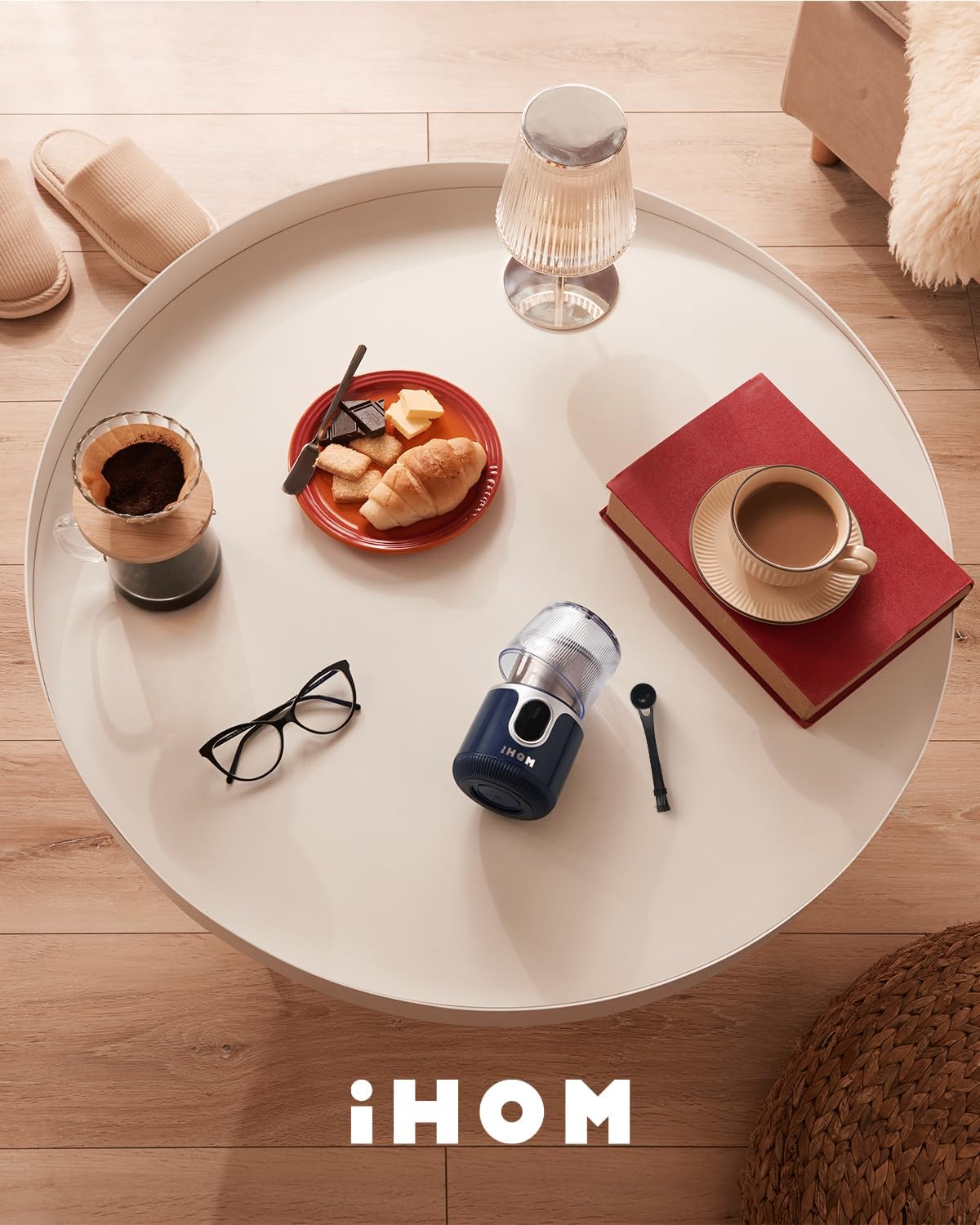 Cordless Coffee Grinder Electric, Coffee Bean Grinder with USB Rechargeable, Espresso Grinder with 304 Stainless Steel Blade, 85 Grinds Per Charge, Spice Grinder, for Home, Travel, Camping - Blue