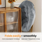 Lounge Chair Modern Style Foldable With Soft and Comfortable Faux Fur Thick Cushion Suitable for Bedroom Home