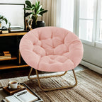 Lounge Chair Modern Style Foldable With Soft and Comfortable Faux Fur Thick Cushion Suitable for Bedroom Home