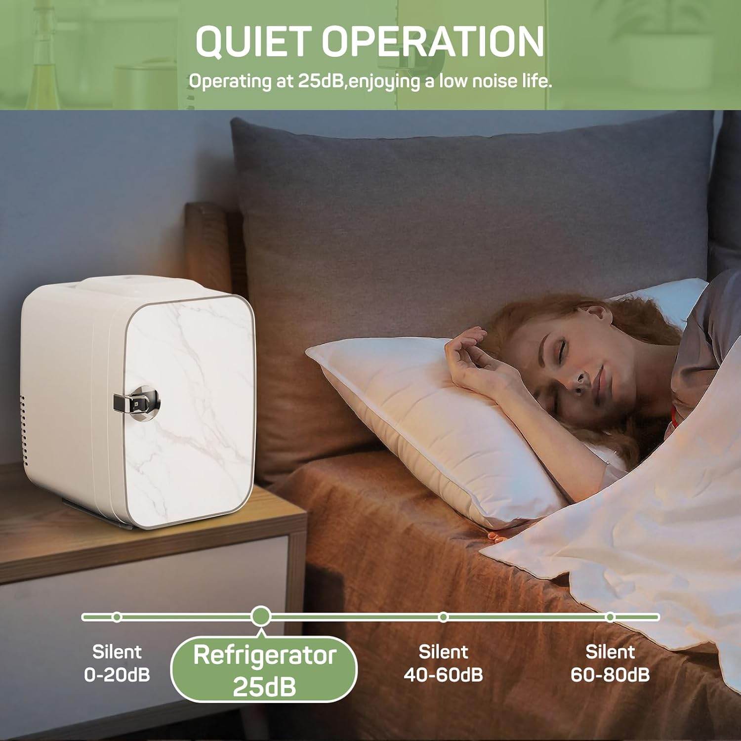 Mini Fridge Compact and Portable Suitable for Skin Care, Bedroom, Dormitory, Office, Car