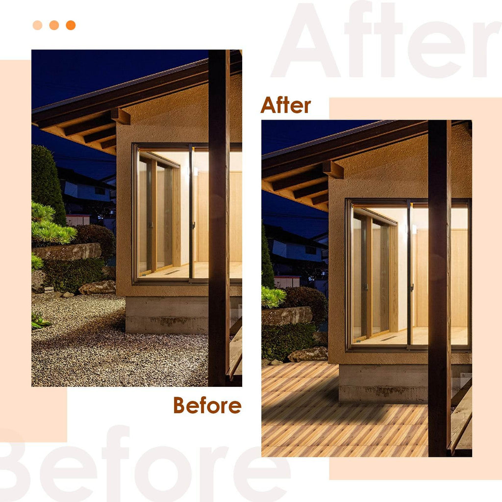 My Depot Outdoor Decking 12 in. W x 12 in. L Square Patio Natural Color Wood Interlocking Flooring Deck Tiles Straight Pattern - My Depot