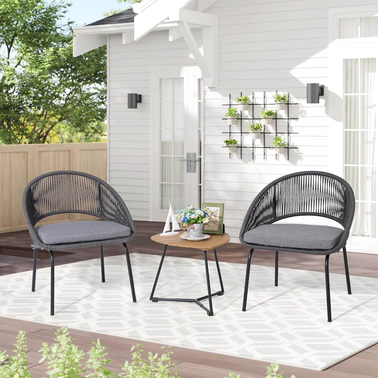 My Depot Outdoor Rattan Chair 3 Piece 
Gray
SPMD-OLKS21