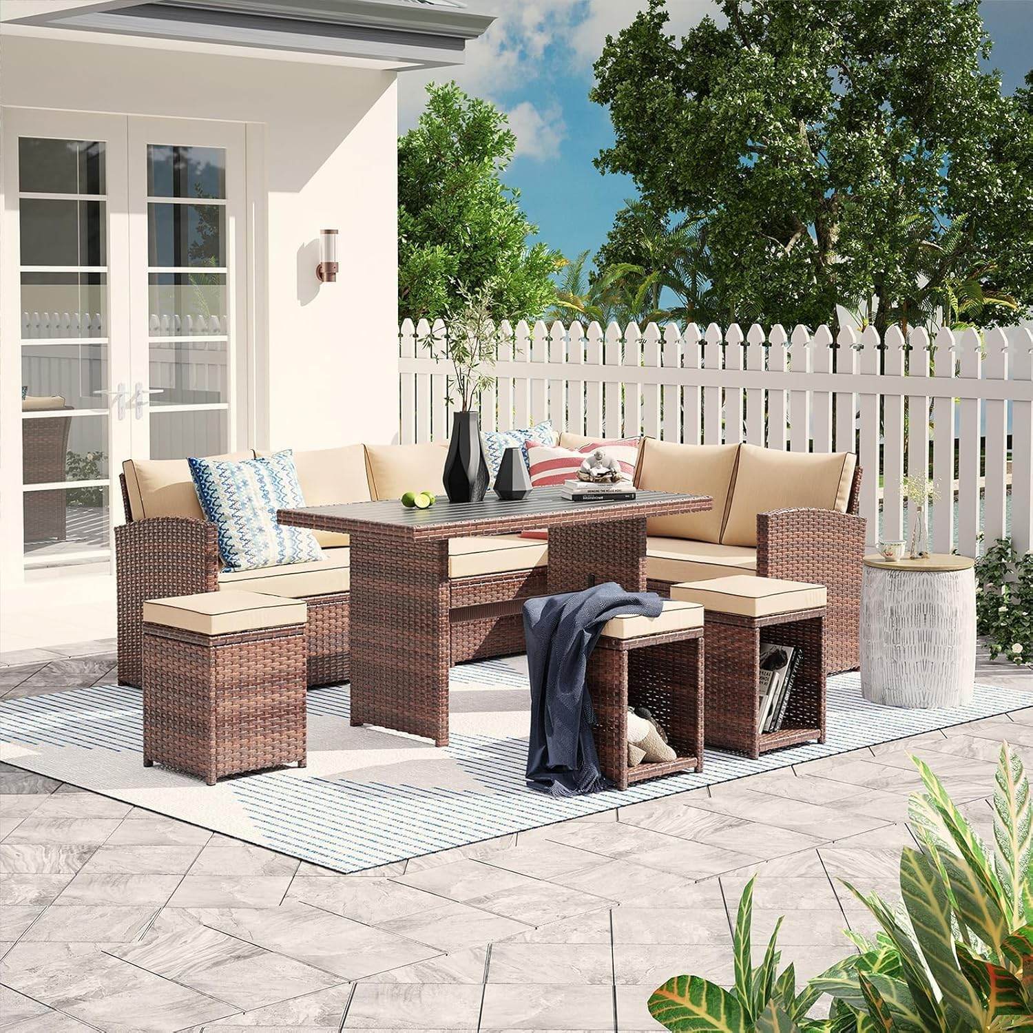 My Depot Outdoor Rattan Sofa 7-Piece Set 
Beige
SPMD-0LJOV14