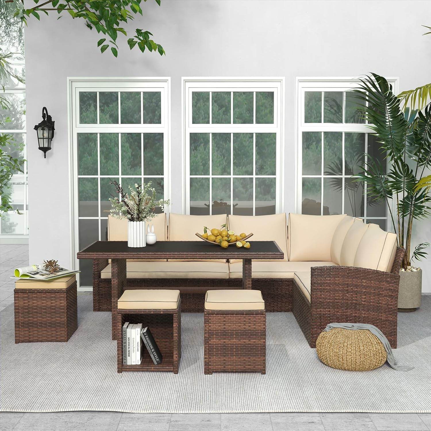 My Depot Outdoor Rattan Sofa 7-Piece 
Beige
SPMD-0LJOV14